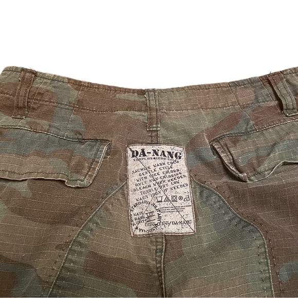 Da Nang Camouflage Baggy Studded Cargo Pants Green Size XS - Picture 3 of 10